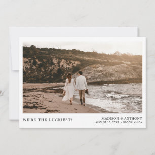 Modern Simple Wedding Photo Thank You Card