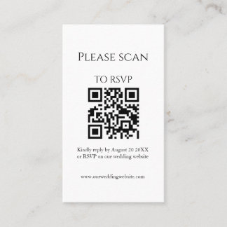 Modern Simple Wedding RSVP card
