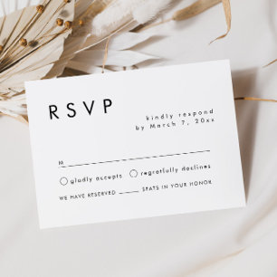 Modern Simple Wedding RSVP Card