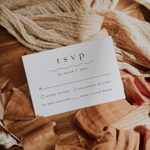 Modern Simple Wedding RSVP Response Card