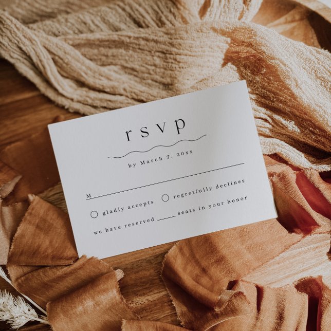 Modern Simple Wedding RSVP Response Card (Creator Uploaded)
