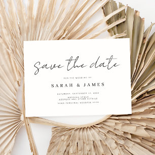 Modern Simple Wedding Save the Date Invitation