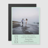 Modern Simple Wedding Save the Date Photo Mint