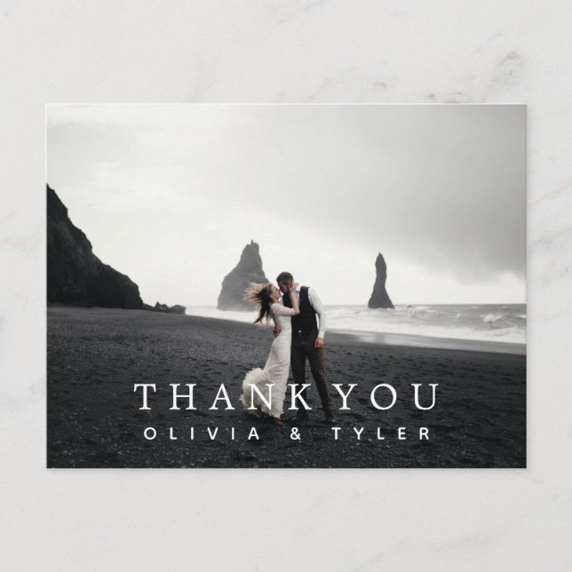 Modern + Simple Wedding Thank You Cards (Front)