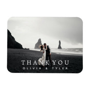 Modern + Simple Wedding Thank You Magnet