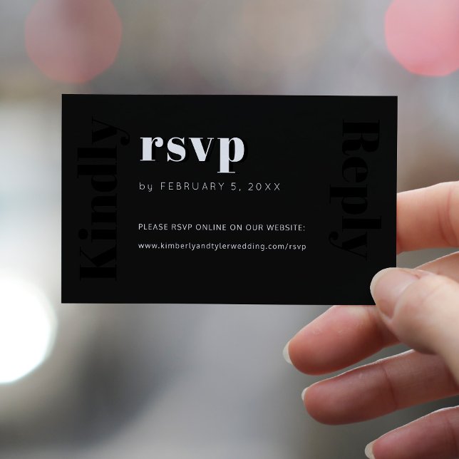 Modern simple wedding website online rsvp enclosure card (Creator Uploaded)
