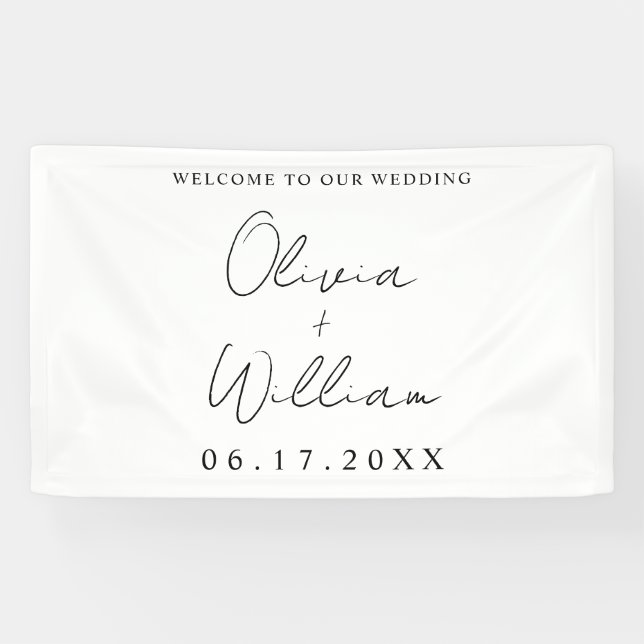 Modern Simple Wedding Welcome Banner (Horizontal)