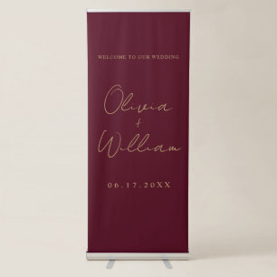 Modern Simple Wedding Welcome Retractable Banner