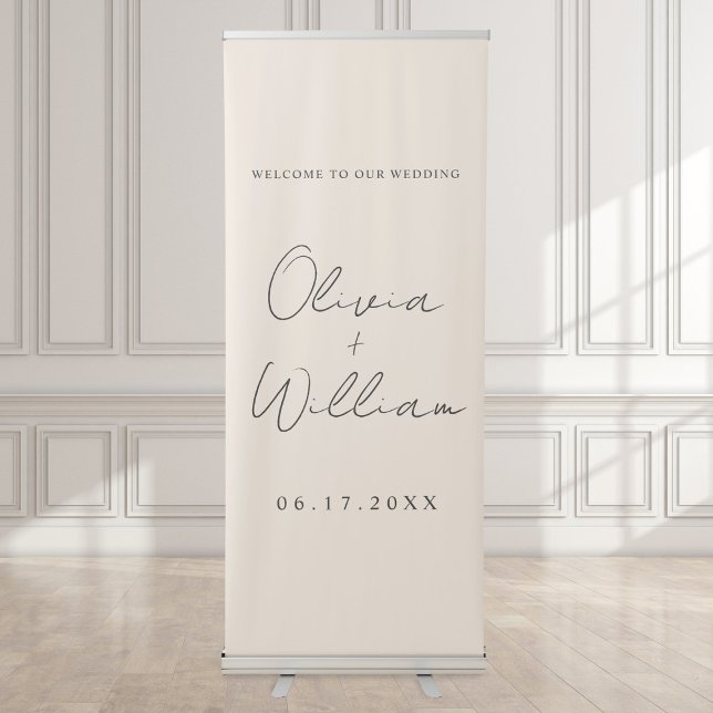 Modern Simple Wedding Welcome Retractable Banner (Creator Uploaded)