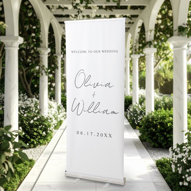 Modern Simple Wedding Welcome Retractable Banner (Creator Uploaded)