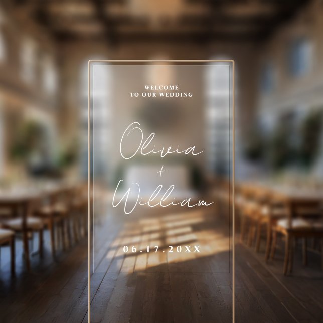 Modern Simple Wedding Welcome Window Cling (Creator Uploaded)