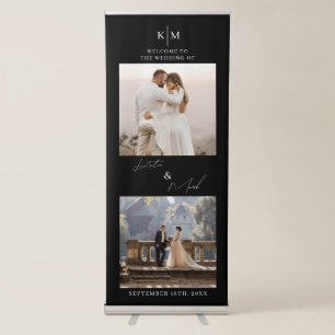 Modern Simple Welcome To Our Wedding 2 Photo Sign 