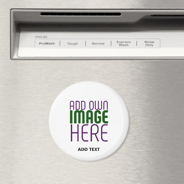 MODERN SIMPLE WHITE IMAGE TEXT TEMPLATE DISHWASHER MAGNET (In Situ (Dishwasher))