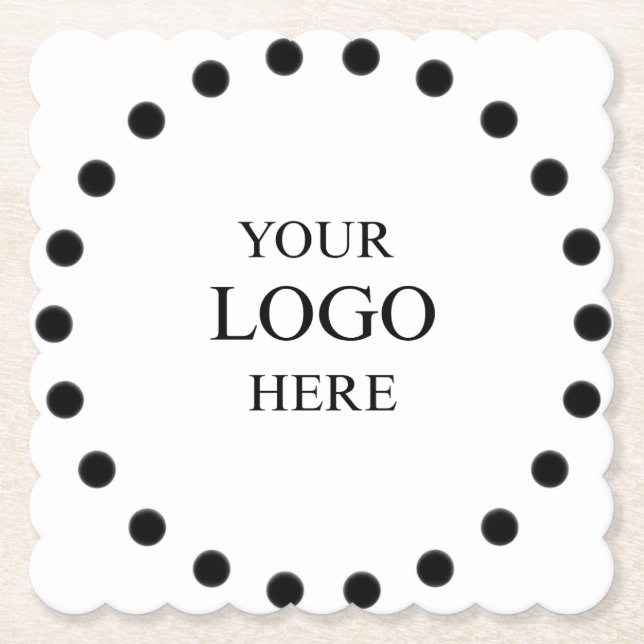 Modern Simple White Marble Rustic Paper Coaster (Front)