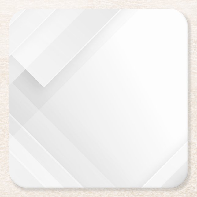 Modern Simple White Marble Rustic Paper Coaster (Front)