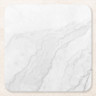 Modern Simple White Marble Rustic Paper Coaster