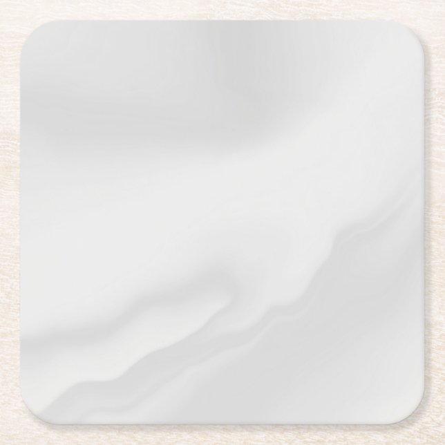 Modern Simple White Marble Rustic Paper Coaster (Front)