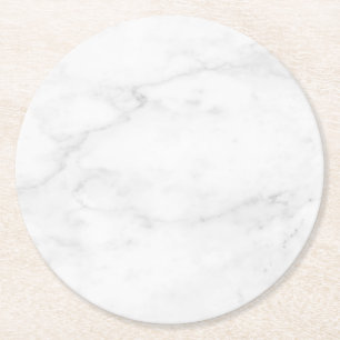 Modern Simple White Marble Rustic Paper Coaster