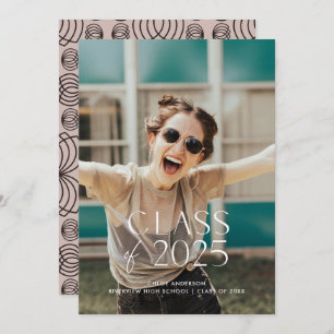 Modern Simple White Photo Graduation Party Invitation