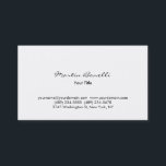 Modern Simple White Professional Business Card<br><div class="desc">A perfect business card that stands out with its simple,  minimalist,  modern and surprising design.</div>
