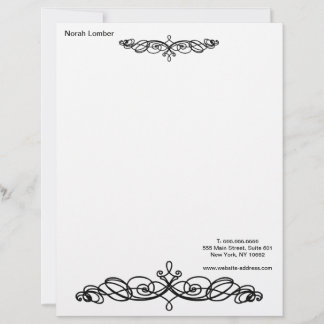 Modern Simple White Professional Custom Letterhead