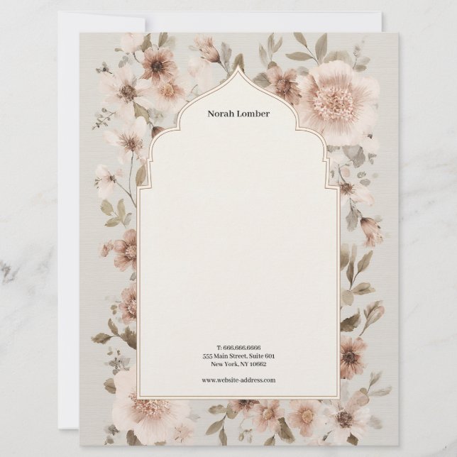 Modern Simple White Professional  Custom Letterhead (Front)
