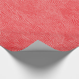 Modern Simple White Red Gift Wrapping Paper