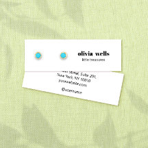 Modern Simple White Stud Earring Display Card