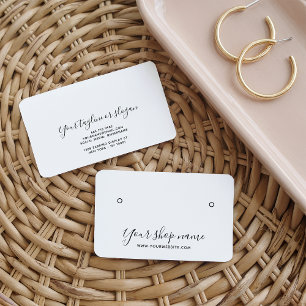 Modern simple white stud earring display cards