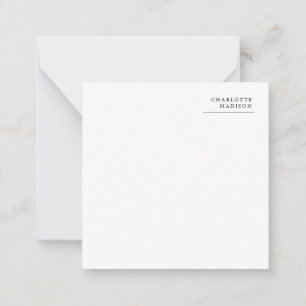 Modern Simple White Trendy Minimalist Plain  Card
