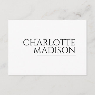 Modern Simple White Trendy Minimalist Plain Enclosure Card