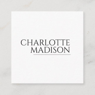 Modern Simple White Trendy Minimalist Plain Enclosure Card
