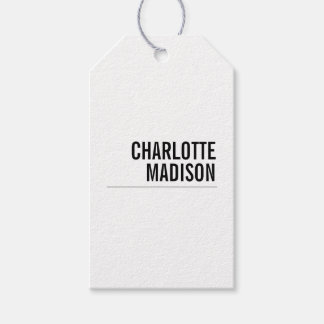 Modern Simple White Trendy Minimalist Plain Gift Tags