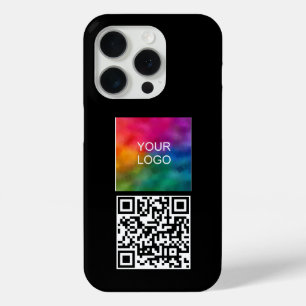 Modern Simple Your QR Code Upload Logo Template iPhone 15 Pro Case