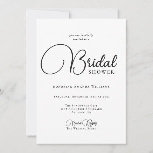 Modern Simplicity Bridal Shower Invitation