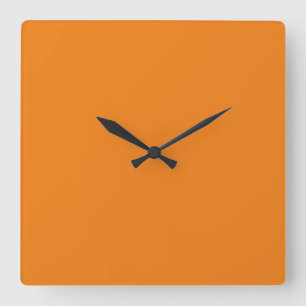 Modern Simplicity Orange Square Wall Clock