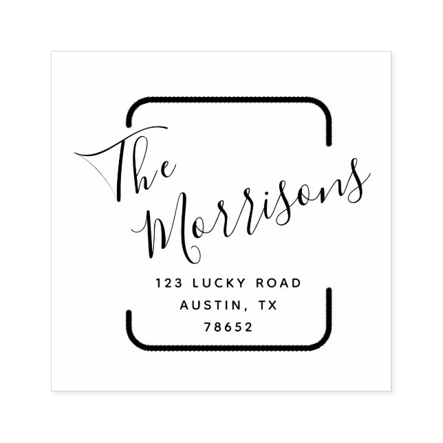 Modern Simplicity | Personalised Rubber Stamp (Imprint)