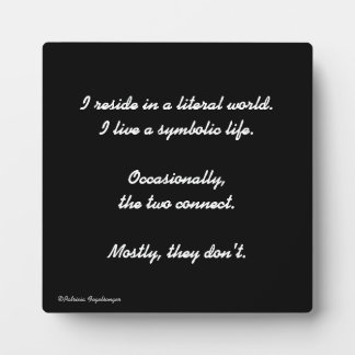 Modern Simplistic Literal Symbolic  Plaque