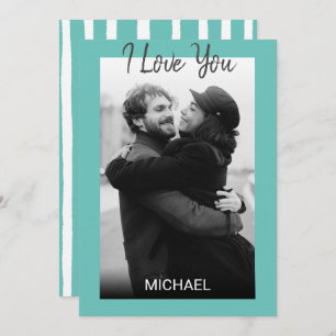 Modern Simplistic  Photo Valentines Day Holiday Card