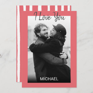 Modern Simplistic  Photo Valentines Day Holiday Card