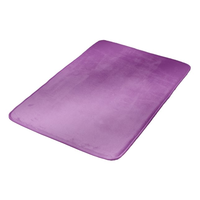 Modern Simply Solid purple gradient Wave pattern Bath Mat (Angled)