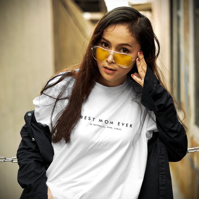 Modern Single Mum Best Mum Ever White T-Shirt (Creator Uploaded)