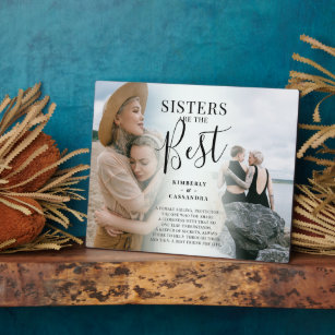 Modern 'SISTERS' are the best Photo Keepsake Plaque