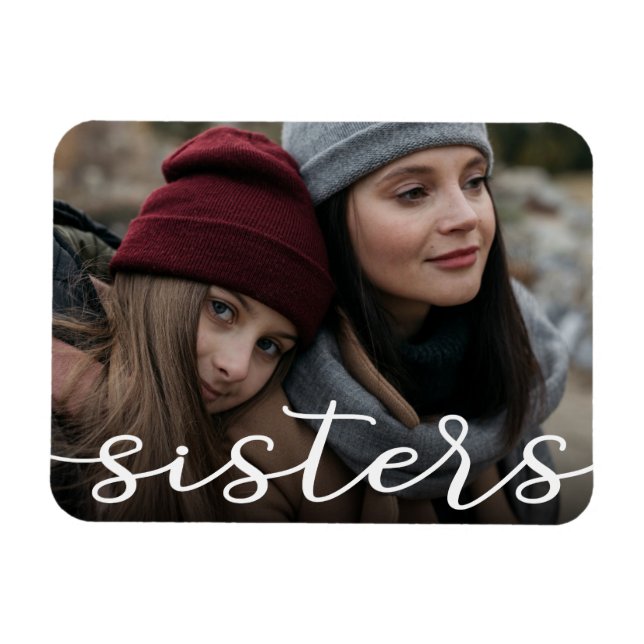 Modern Sisters Photo Magnet (Horizontal)
