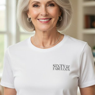 Modern Sixty and Fabulous Bold 60th Tri-Blend Shirt