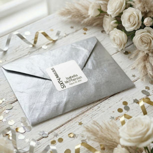 Modern Sixty and Fabulous Bold Birthday Party Square Sticker