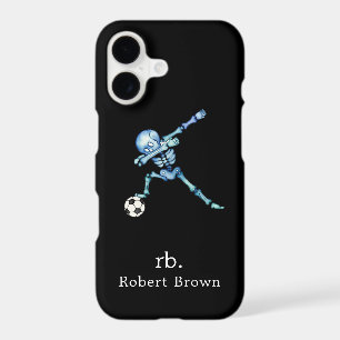Modern Skeleton Soccer Dab Pose Colorful