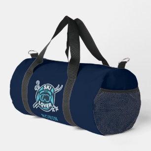 Modern Ski Lover Personalised Winter Slopes Duffle Bag
