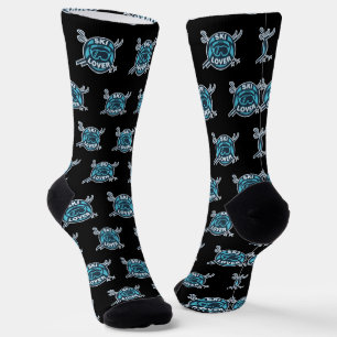 Modern Ski Lover Personalised Winter Slopes Swag Socks