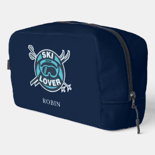 Modern Ski Lover Personalized Winter Slopes Dopp Kit